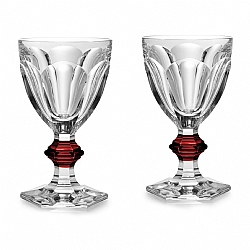 Baccarat   Tabletop   Drinkware - Baccarat Harcourt Extensions Glass with Red Knob set of 2