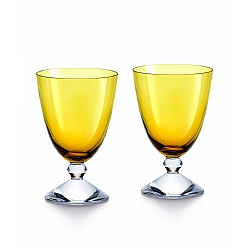 Baccarat   Tabletop   Drinkware - Baccarat Vega Water Glass Amber set of 2