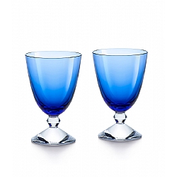 Baccarat   Tabletop   Drinkware - Baccarat Vega Water Glass Blue set of 2