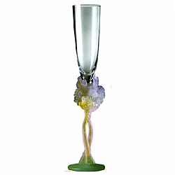 Daum   Tabletop   Drinkware - Daum Roses Champagne Flute