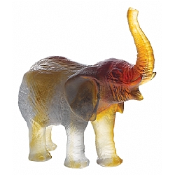 Daum   Animals   Elephant - Daum Green Amber Elephant Small