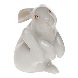 Herend   Animals   Rabbits - Herend Scratching Bunny white