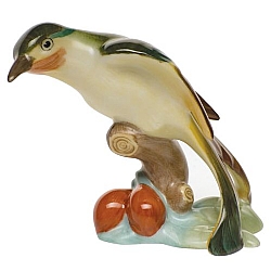 Herend   Animals   Birds - Herend Colibri Mate White