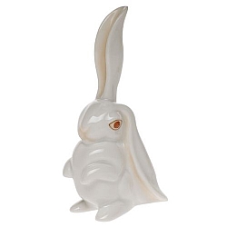 Herend   Animals   Rabbits - Herend Rabbit one Ear Up White