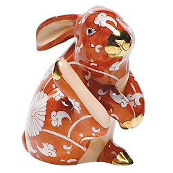 Herend   Animals   Rabbits - Herend Scratching Bunny Multicolor