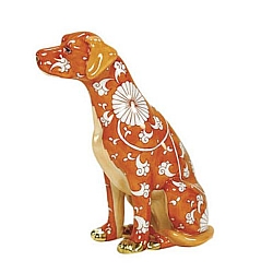 Herend   Animals   Dogs - Herend Seated Dog Multicolor