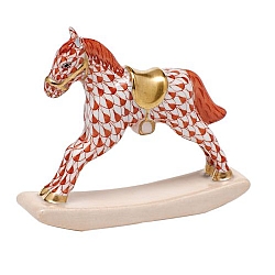 Herend   Animals   Horse - Herend Rocking Horse Rust