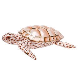 Herend   Animals   Aquatic - Herend Loggerhead Turtle Rust