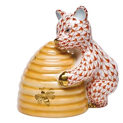 Herend   Animals   Bear - Herend Honey Bear Rust