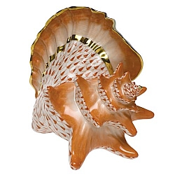 Herend   Animals   Aquatic - Herend Conch Shell Rust