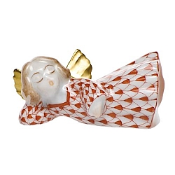 Herend   Home Decor   Figurines - Herend Sleeping Angel Rust