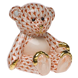 Herend   Animals   Bear - Herend Small Teddy Bear Rust