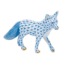 Herend   Animals   Wildlife - Herend Fox Blue