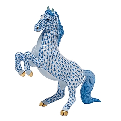 Herend   Animals   Horse - Herend Prancing Horse Blue