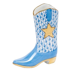 Herend   Home Decor   Accessories - Herend Cowboy Boot Blue