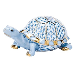 Herend   Animals   Aquatic - Herend Box Turtle Blue