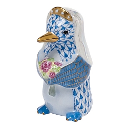 Herend   Animals   Birds - Herend Penguin Bride Blue