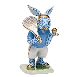 Herend   Animals   Rabbits - Herend Tennis Bunny Blue