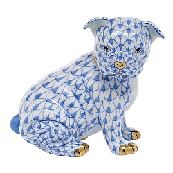 Herend   Animals   Dogs - Herend Bulldog Puppy Blue