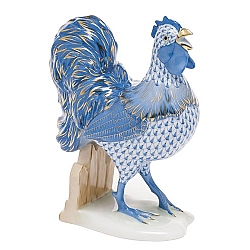 Herend   Animals   Farm - Herend Kc 2015 Henry The Rooster Blue