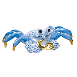 Herend   Animals   Aquatic - Herend Ghost Crab Blue