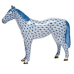 Herend   Animals   Horse - Herend Small Horse Blue