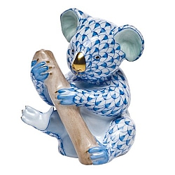 Herend   Animals   Bear - Herend Little Koala Blue