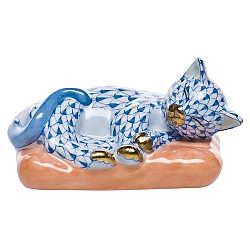 Herend   Animals   Cats - Herend Sweet Dreams Blue