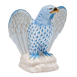 Herend   Animals   Birds - Herend Eagle Blue