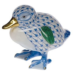 Herend   Animals   Ducks - Herend Little Duckling Blue