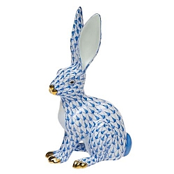 Herend   Animals   Rabbits - Herend Jack Rabbit Blue