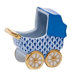 Herend   Home Decor   Accessories - Herend Baby Carriage Sapphire