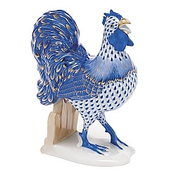 Herend   Animals   Farm - Herend Kc 2015 Henry The Rooster Sapphire