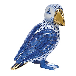 Herend   Animals   Birds - Herend Puffin Sapphire