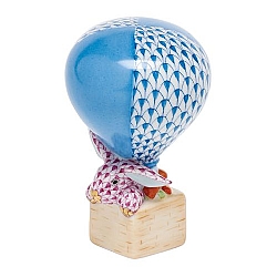 Herend   Animals   Rabbits - Herend Hot Air Balloon Bunny Multicolor