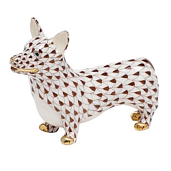 Herend   Animals   Dogs - Herend Corgi Chocolate