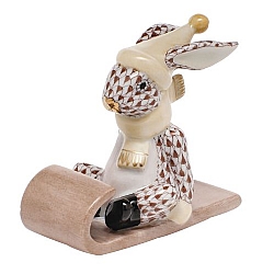 Herend   Animals   Rabbits - Herend Sledding Bunny Chocolate