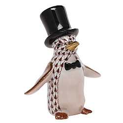 Herend   Animals   Birds - Herend Tuxedo Penguin Chocolate