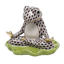 Herend   Animals   Frog - Herend Yoga Frog Chocolate