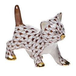 Herend   Animals   Cats - Herend Strutting Kitty Chocolate