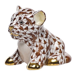 Herend   Animals   Wildlife - Herend Little Tiger Cub Chocolate