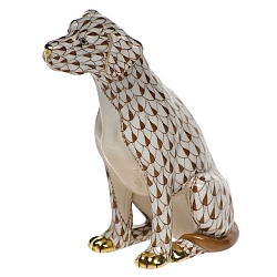 Herend   Animals   Dogs - Herend Seated Dog Chocolate