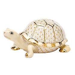 Herend   Animals   Aquatic - Herend Box Turtle Butterscotch