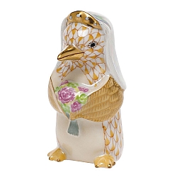 Herend   Animals   Birds - Herend Penguin Bride Butterscotch