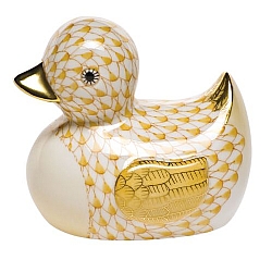 Herend   Animals   Ducks - Herend Rubber Ducky Butterscotch