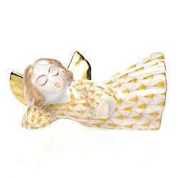 Herend   Home Decor   Figurines - Herend Sleeping Angel Butterscotch