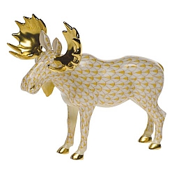 Herend   Animals   Wildlife - Herend Moose Butterscotch