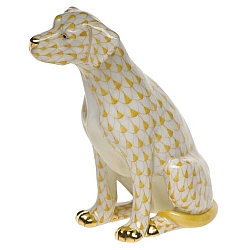 Herend   Animals   Dogs - Herend Seated Dog Butterscotch