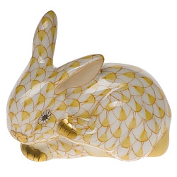 Herend   Animals   Rabbits - Herend Small Scratching Bunny Butterscotch