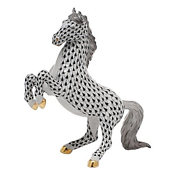 Herend   Animals   Horse - Herend Prancing Horse Black